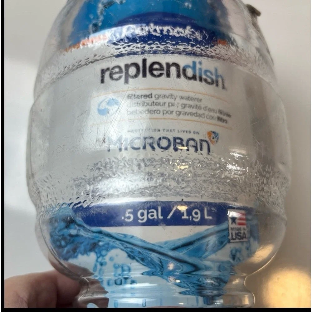 Petmate Replendish‎ Gravity Waterer Replacement Jug With Microban 1/2 Gallon